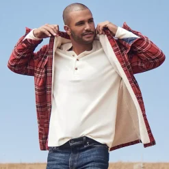 Men's Long Sleeve Thermal Waffle Henley