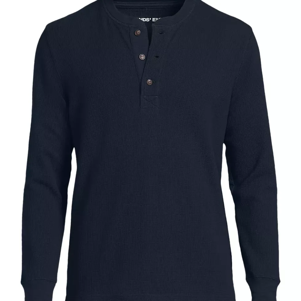 Men's Long Sleeve Thermal Waffle Henley