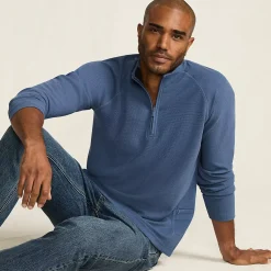Men's Long Sleeve Waffle Quarter Zip