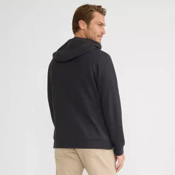 Men's Long Sleeve Waffle Quarter Zip Hoodie