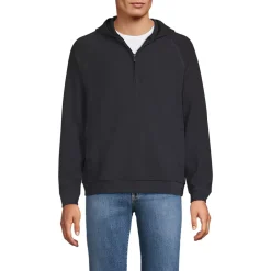 Men's Long Sleeve Waffle Quarter Zip Hoodie