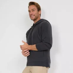 Men's Long Sleeve Waffle Quarter Zip Hoodie