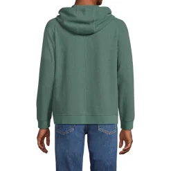 Men's Long Sleeve Waffle Quarter Zip Hoodie
