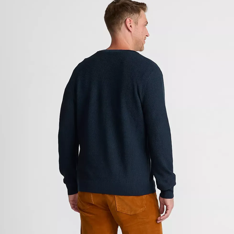 Men's Long Sleeve Washable Merino Wool V Neck Sweater