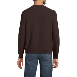 Men's Long Sleeve Washable Merino Wool V Neck Sweater