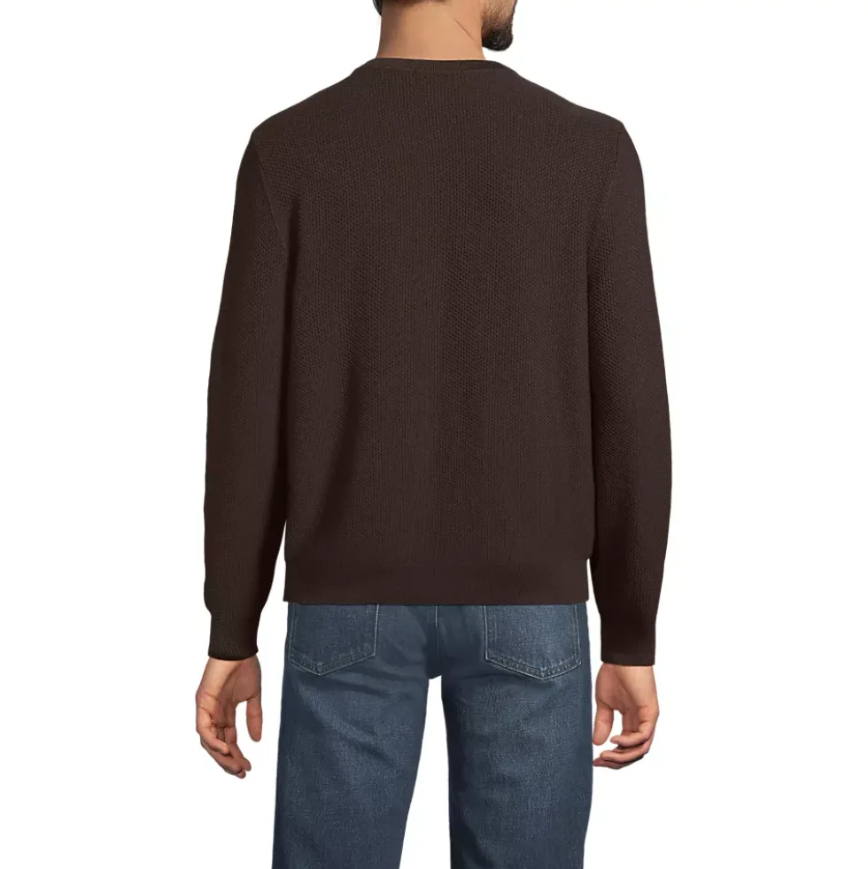 Men's Long Sleeve Washable Merino Wool V Neck Sweater