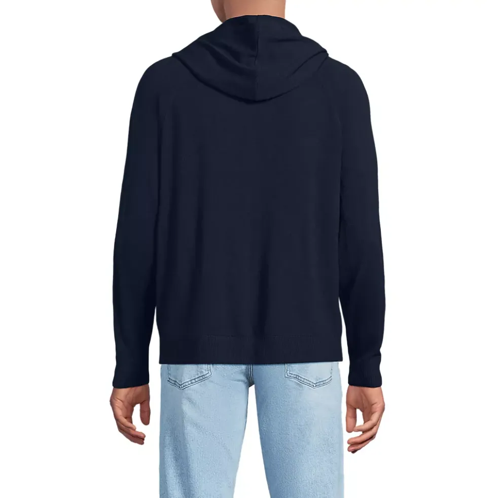Men's Long Sleeve Washable Merino Pullover Hoodie