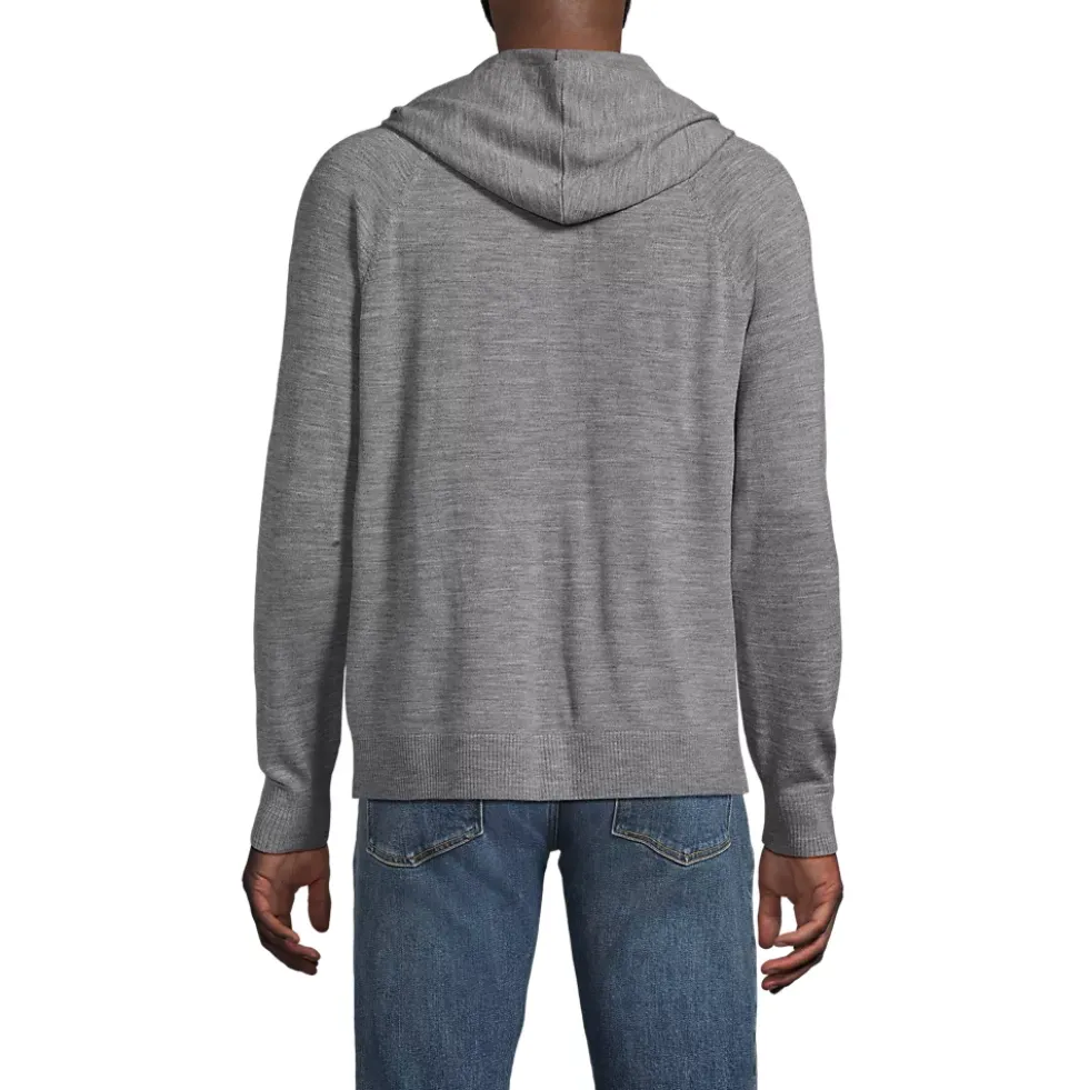 Men's Long Sleeve Washable Merino Pullover Hoodie
