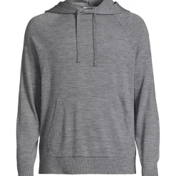 Men's Long Sleeve Washable Merino Pullover Hoodie