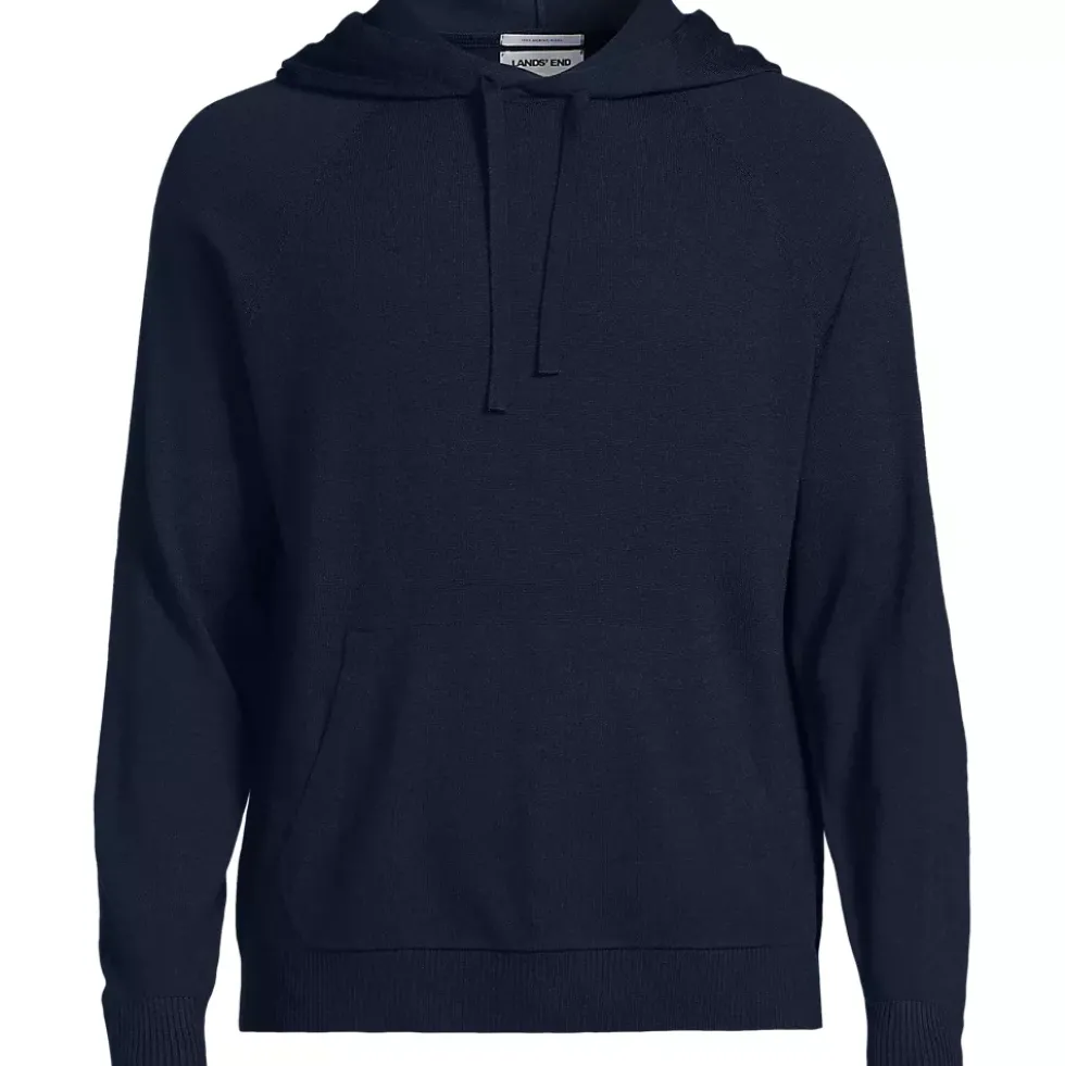 Men's Long Sleeve Washable Merino Pullover Hoodie