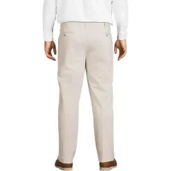 Men's No Iron Comfort Waist Traditional Fit Pleated Front Chino Pant