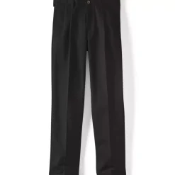 Men's No Iron Comfort Waist Traditional Fit Pleated Front Chino Pant