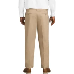 Men's No Iron Comfort Waist Traditional Fit Pleated Front Chino Pant