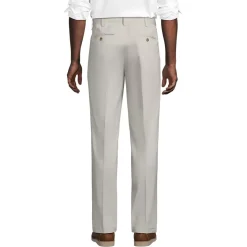 Men's No Iron Comfort Waist Traditional Fit Pleated Front Chino Pant
