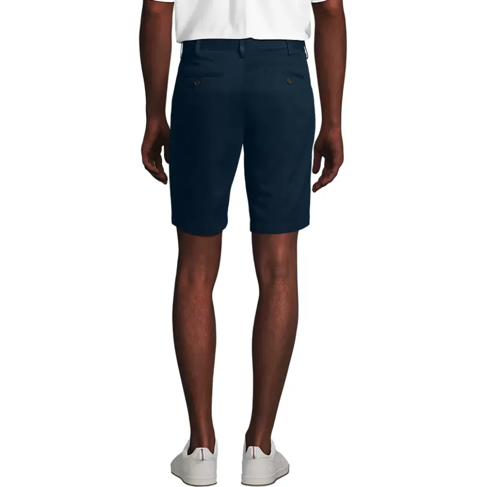 Men's No Iron 9" Plain Front Chino Short