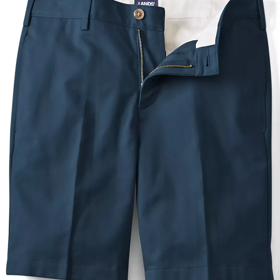 Men's No Iron 9" Plain Front Chino Short