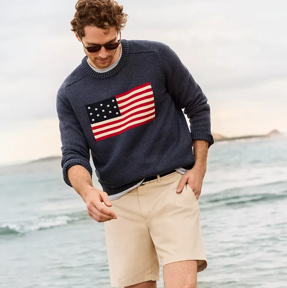 Men's No Iron 9" Plain Front Chino Short
