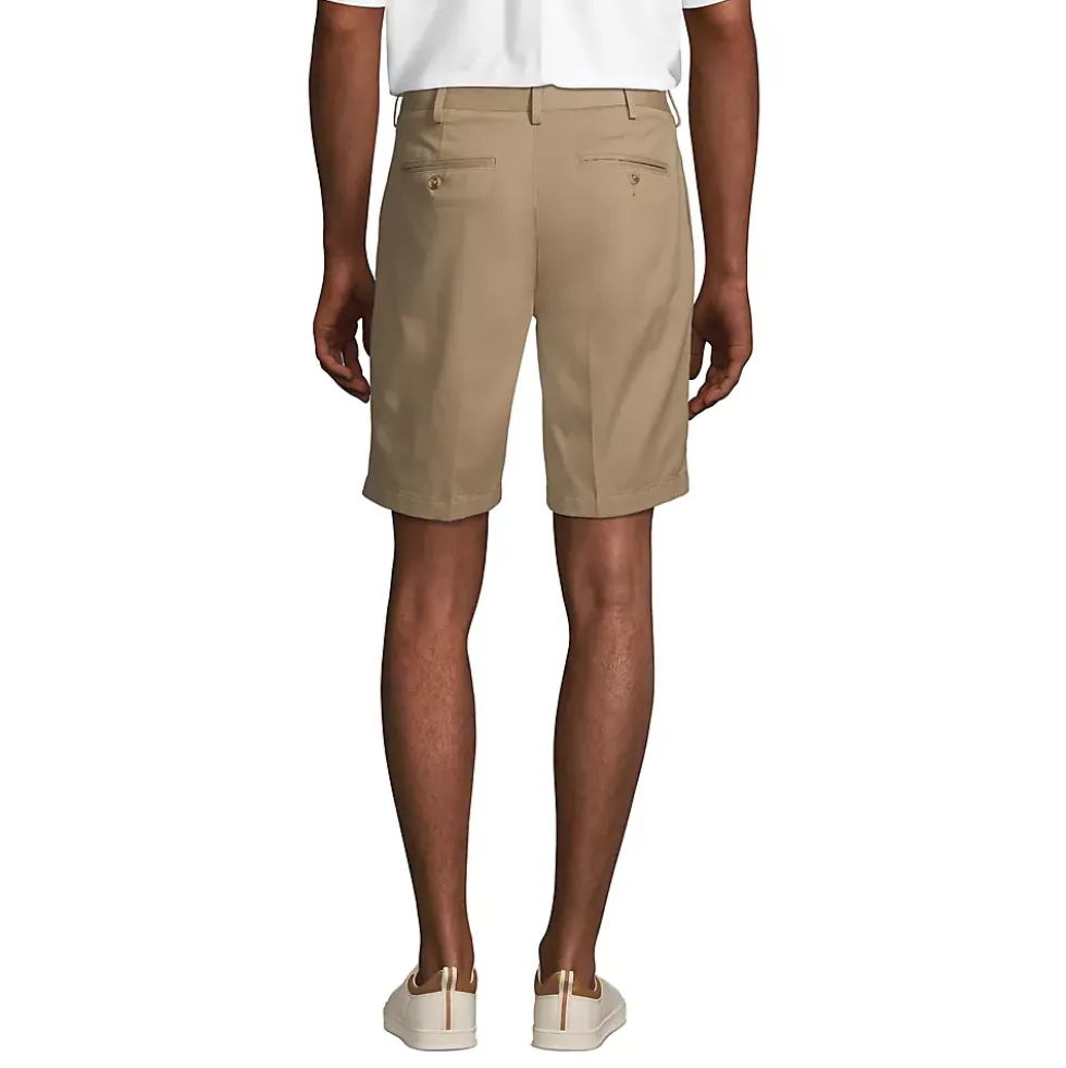 Men's No Iron 9" Plain Front Chino Short