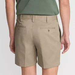 Men's No Iron 6" Plain Front Chino Short