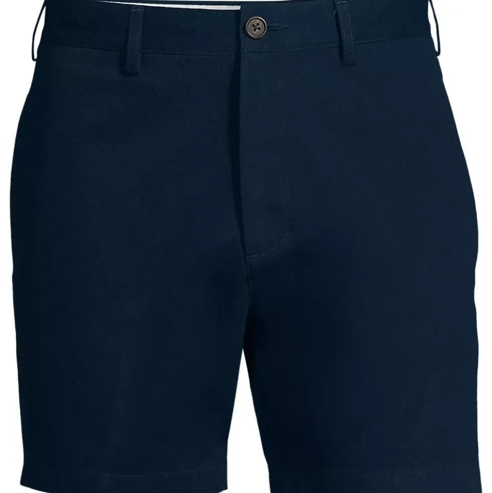 Men's No Iron 6" Plain Front Chino Short