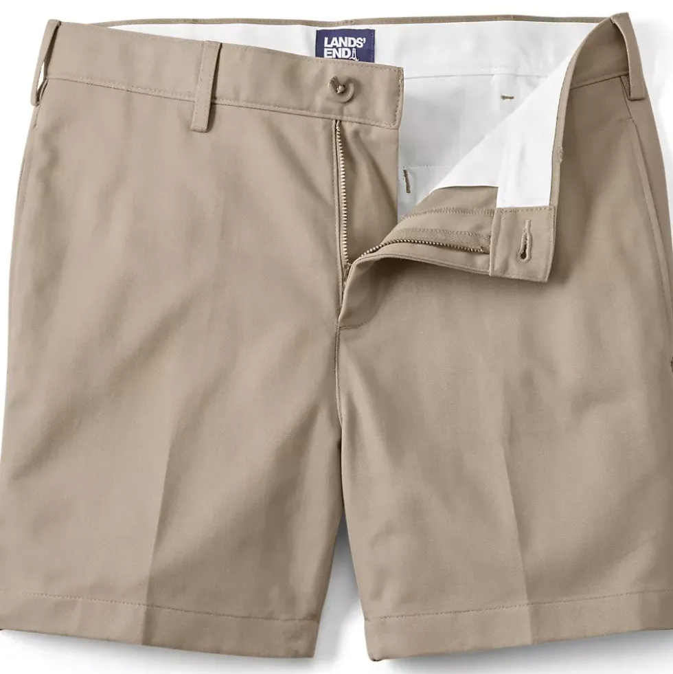Men's No Iron 6" Plain Front Chino Short