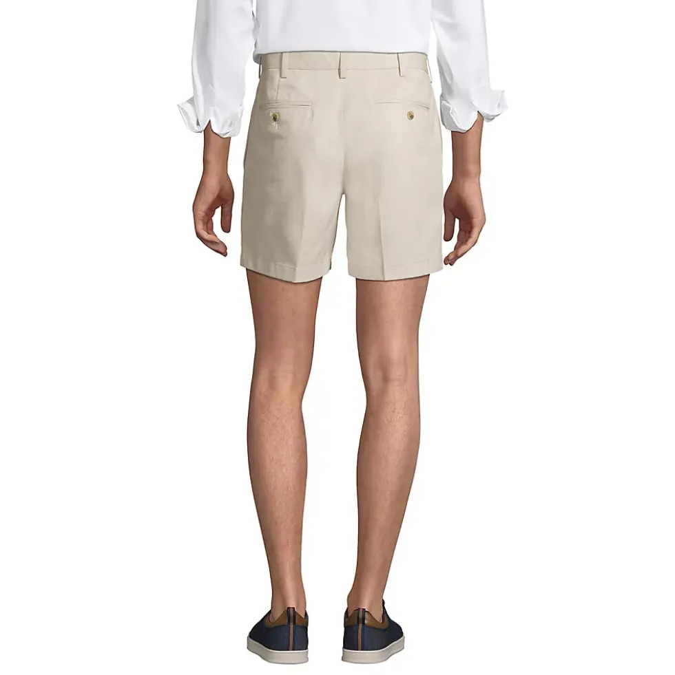 Men's No Iron 6" Plain Front Chino Short
