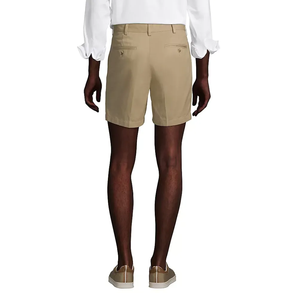 Men's No Iron 6" Plain Front Chino Short