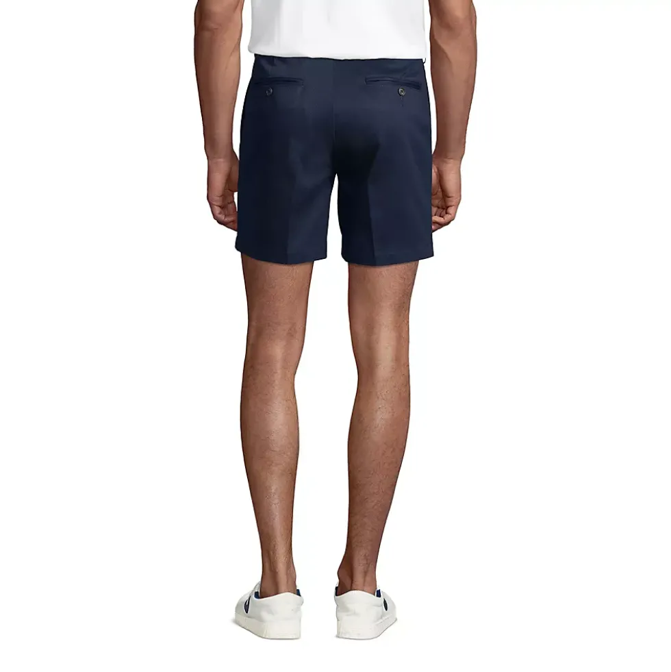 Men's No Iron 6" Plain Front Chino Short