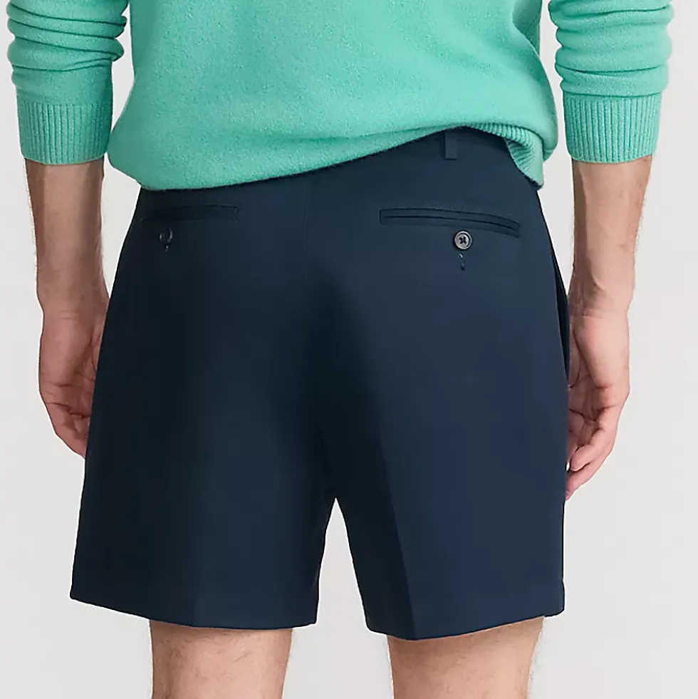 Men's No Iron 6" Plain Front Chino Short