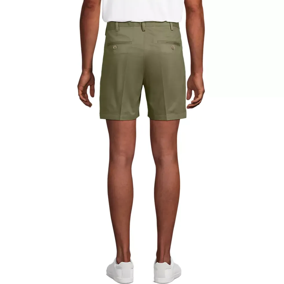 Men's No Iron 6" Plain Front Chino Short