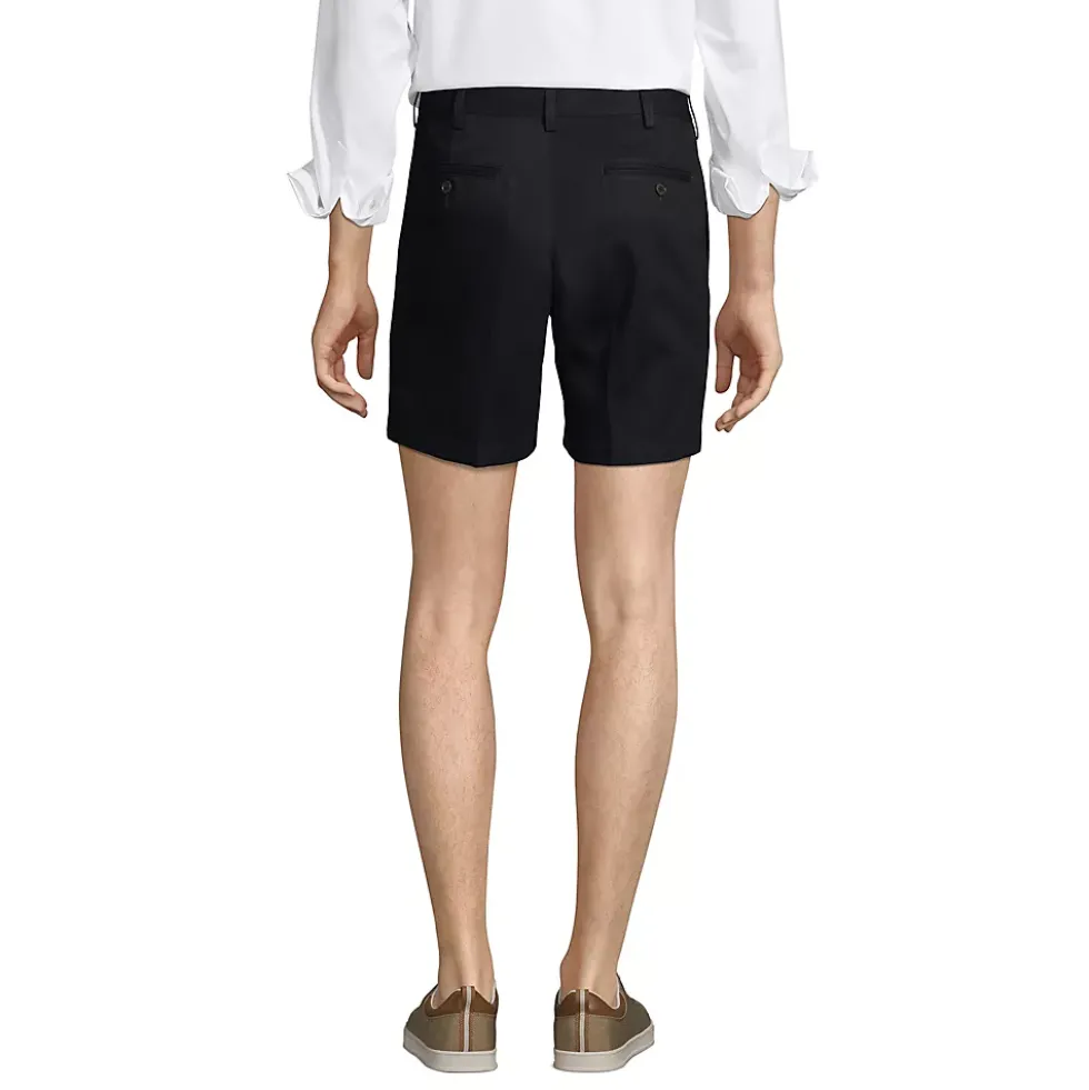Men's No Iron 6" Plain Front Chino Short