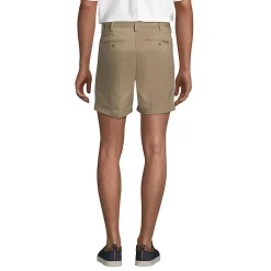Men's No Iron 6" Pleated Front Chino Short