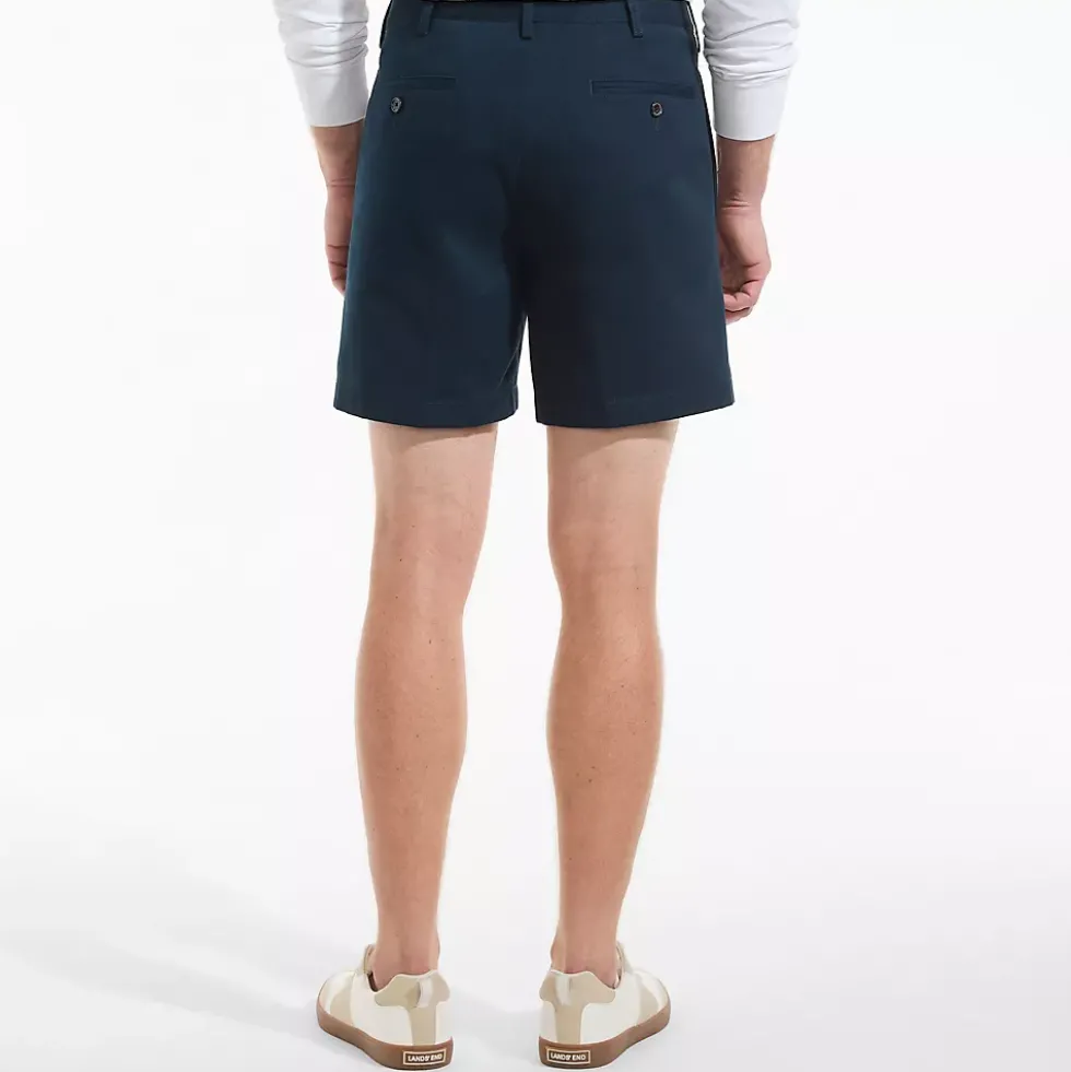 Men's No Iron 6" Pleated Front Chino Short
