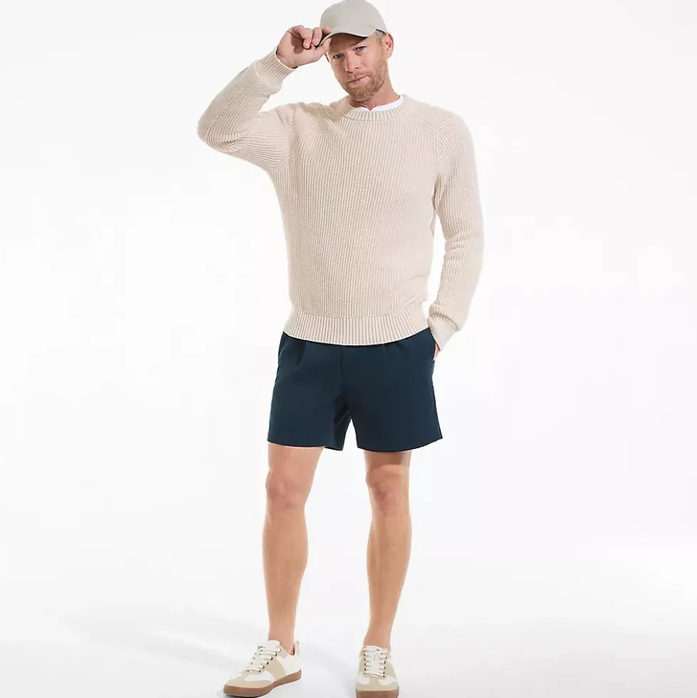 Men's No Iron 6" Pleated Front Chino Short