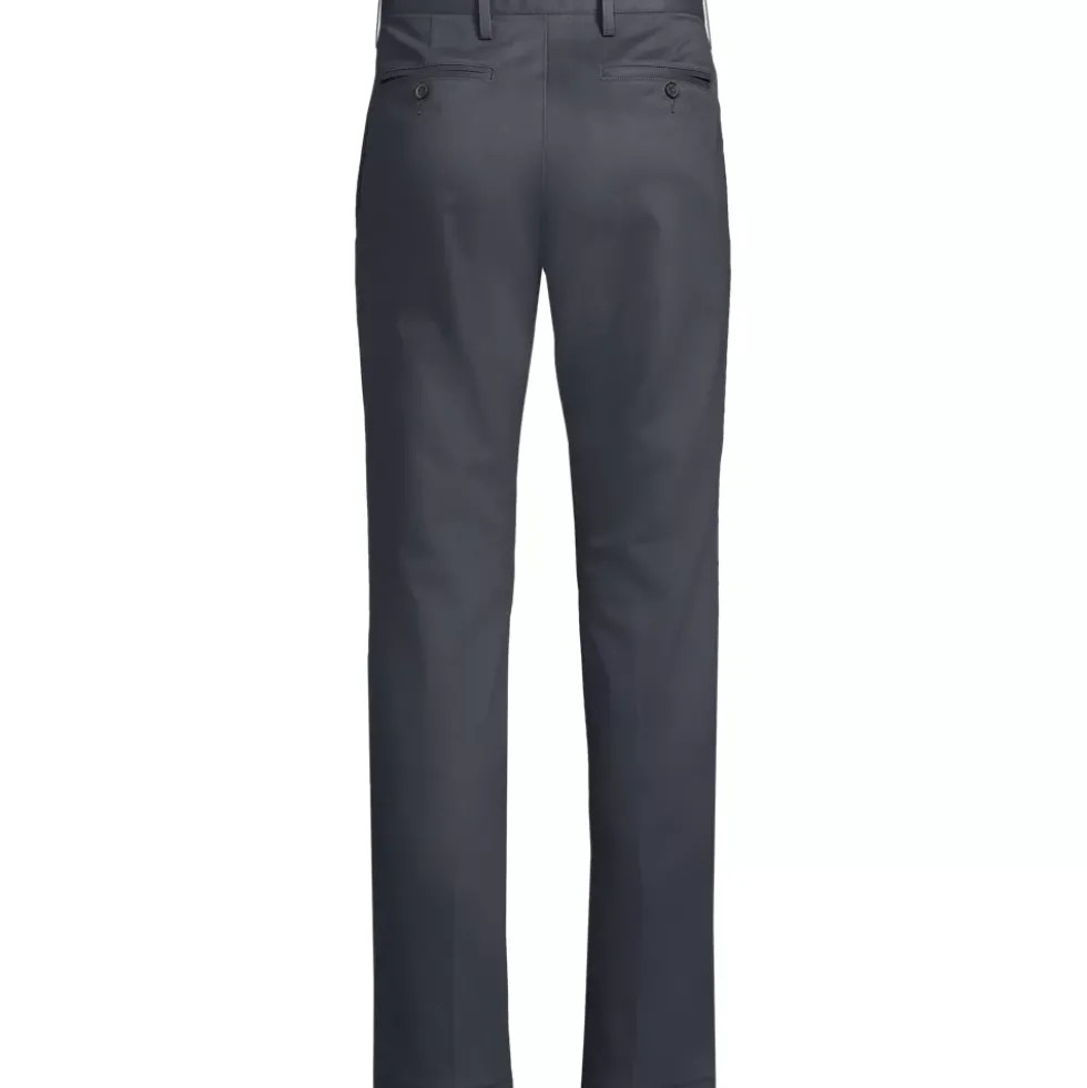 Men's No Iron Straight Fit Plain Front Chino Pant