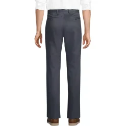 Men's No Iron Straight Fit Plain Front Chino Pant