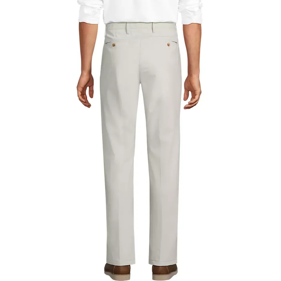 Men's No Iron Straight Fit Plain Front Chino Pant