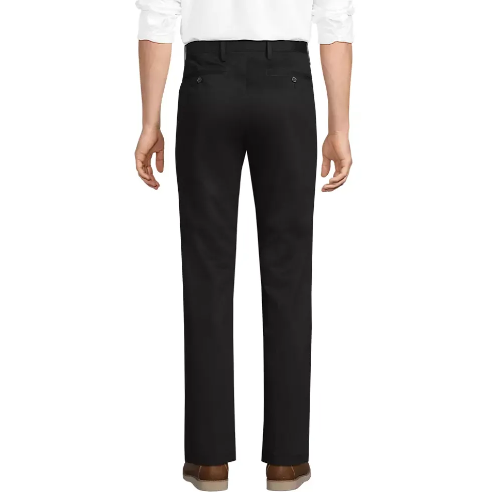 Men's No Iron Straight Fit Plain Front Chino Pant