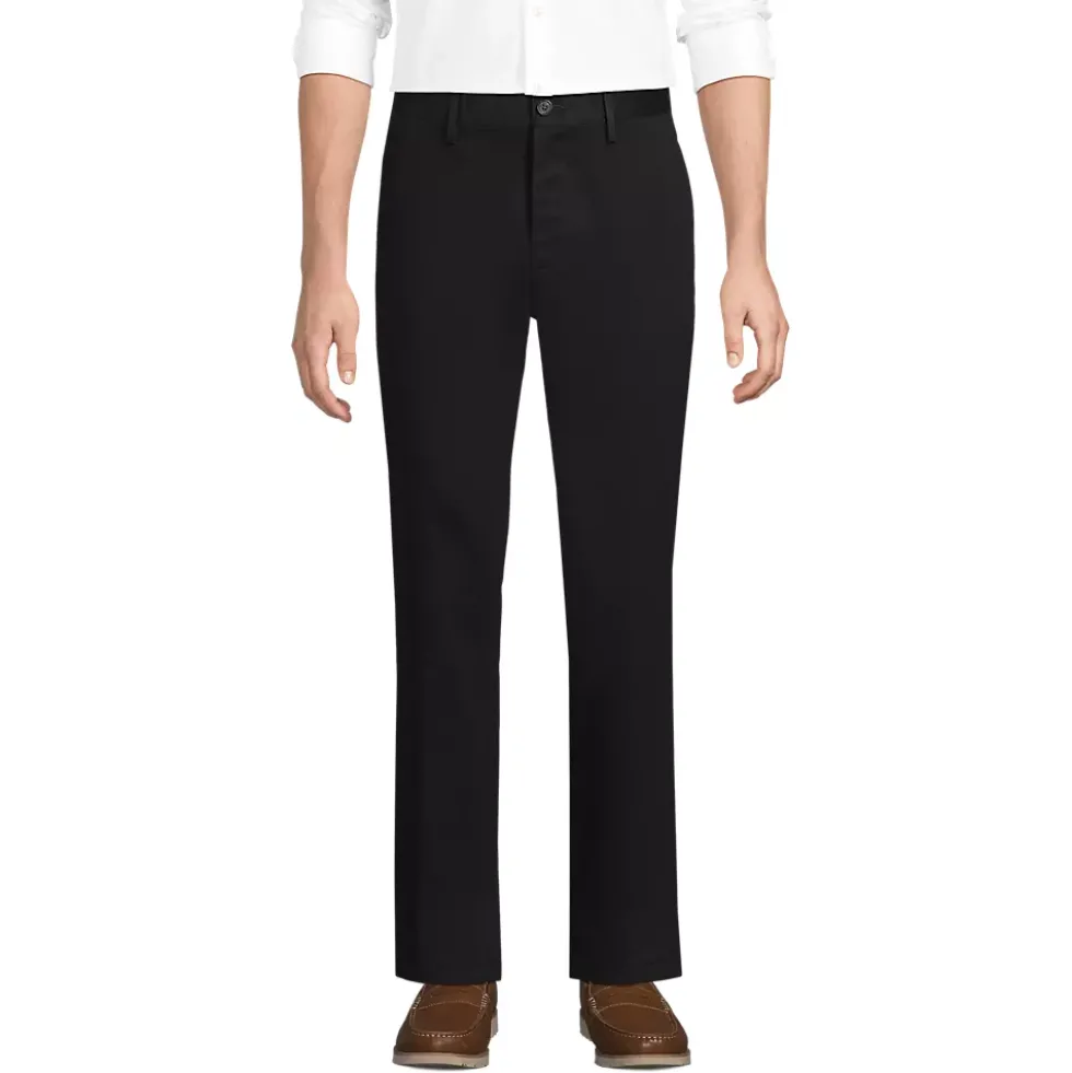 Men's No Iron Straight Fit Plain Front Chino Pant