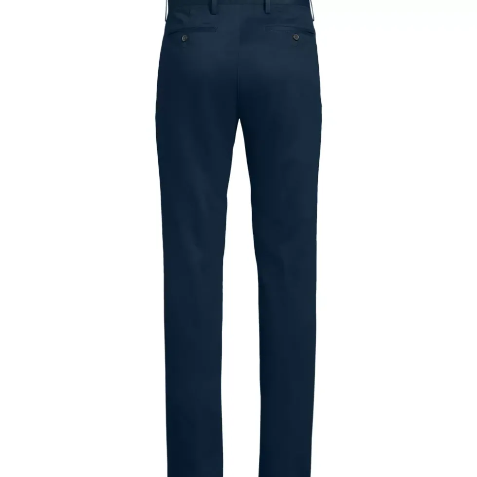 Men's No Iron Straight Fit Plain Front Chino Pant