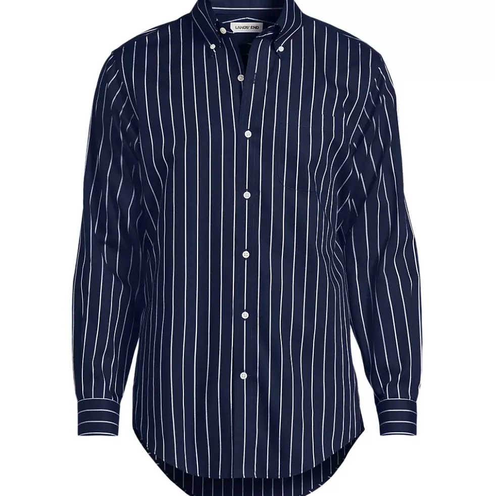 Men's No Iron Supima Cotton Pinpoint Buttondown Collar Dress Shirt