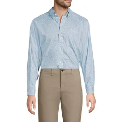 Men's No Iron Supima Cotton Pinpoint Buttondown Collar Dress Shirt