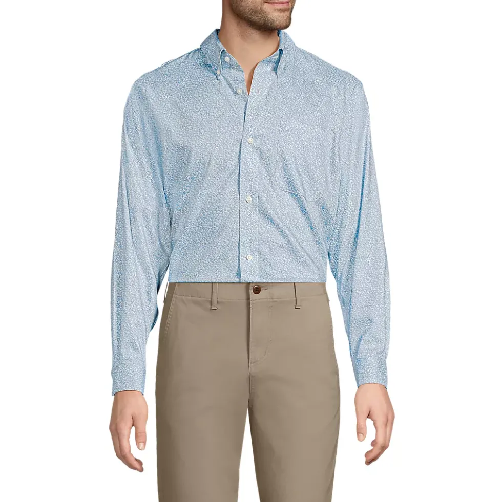 Men's No Iron Supima Cotton Pinpoint Buttondown Collar Dress Shirt