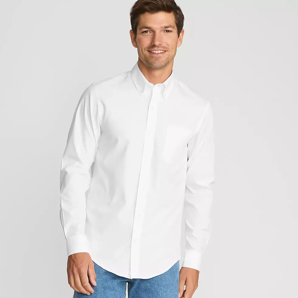 Men's No Iron Supima Cotton Pinpoint Buttondown Collar Dress Shirt