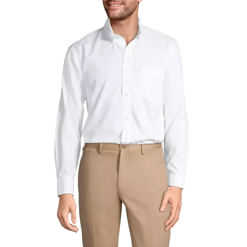 Men's No Iron Supima Cotton Pinpoint Buttondown Collar Dress Shirt