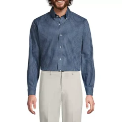 Men's No Iron Supima Cotton Pinpoint Buttondown Collar Dress Shirt