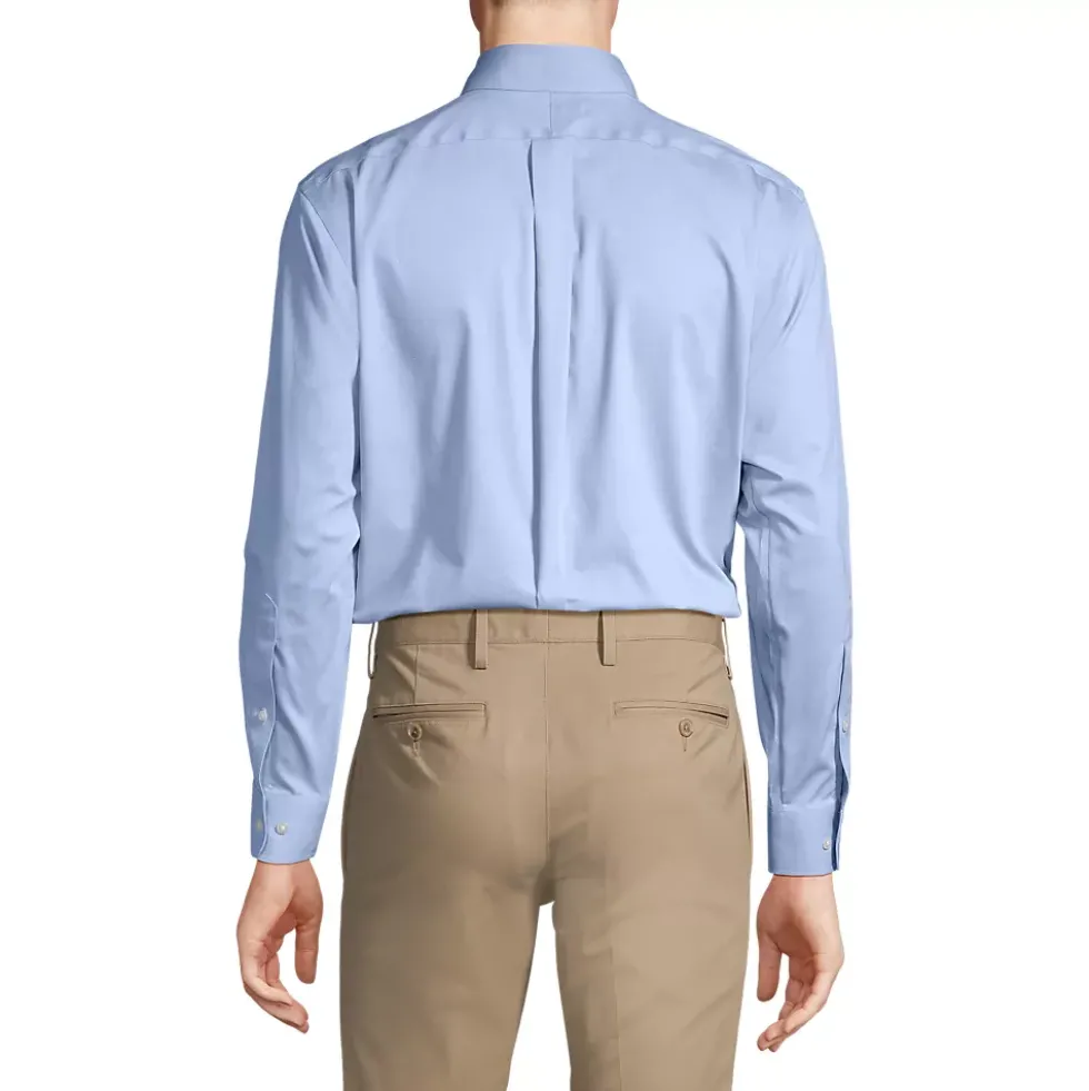 Men's No Iron Supima Cotton Pinpoint Buttondown Collar Dress Shirt