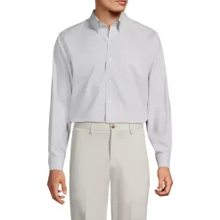 Men's No Iron Supima Cotton Pinpoint Buttondown Collar Dress Shirt