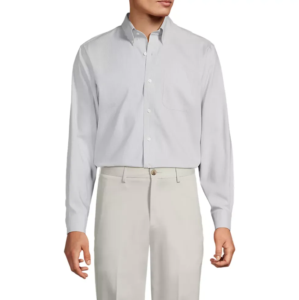 Men's No Iron Supima Cotton Pinpoint Buttondown Collar Dress Shirt
