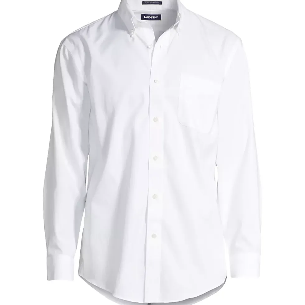 Men's No Iron Supima Cotton Pinpoint Buttondown Collar Dress Shirt